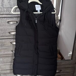 Hooded vest- long